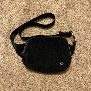 Large fuzzy lululemon belt bag